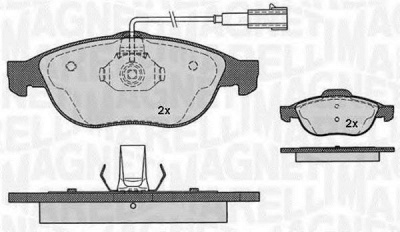 MAGNETI MARELLI 363916060112 -  Комплект тормозных колодок, дисковый тормоз